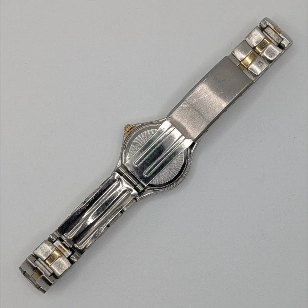 Sarah Coventry Blue Sunburst Dial Diamond‎ Accent Quartz Watch Two Tone 24mm
